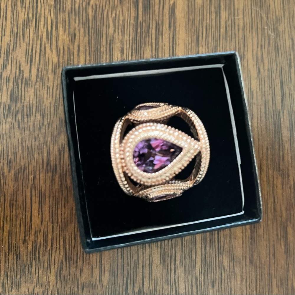 5.38 carat amethyst ring, size 7.